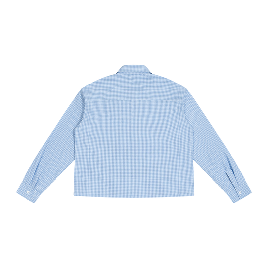 Boxy Plaid Long Sleeve Shirt