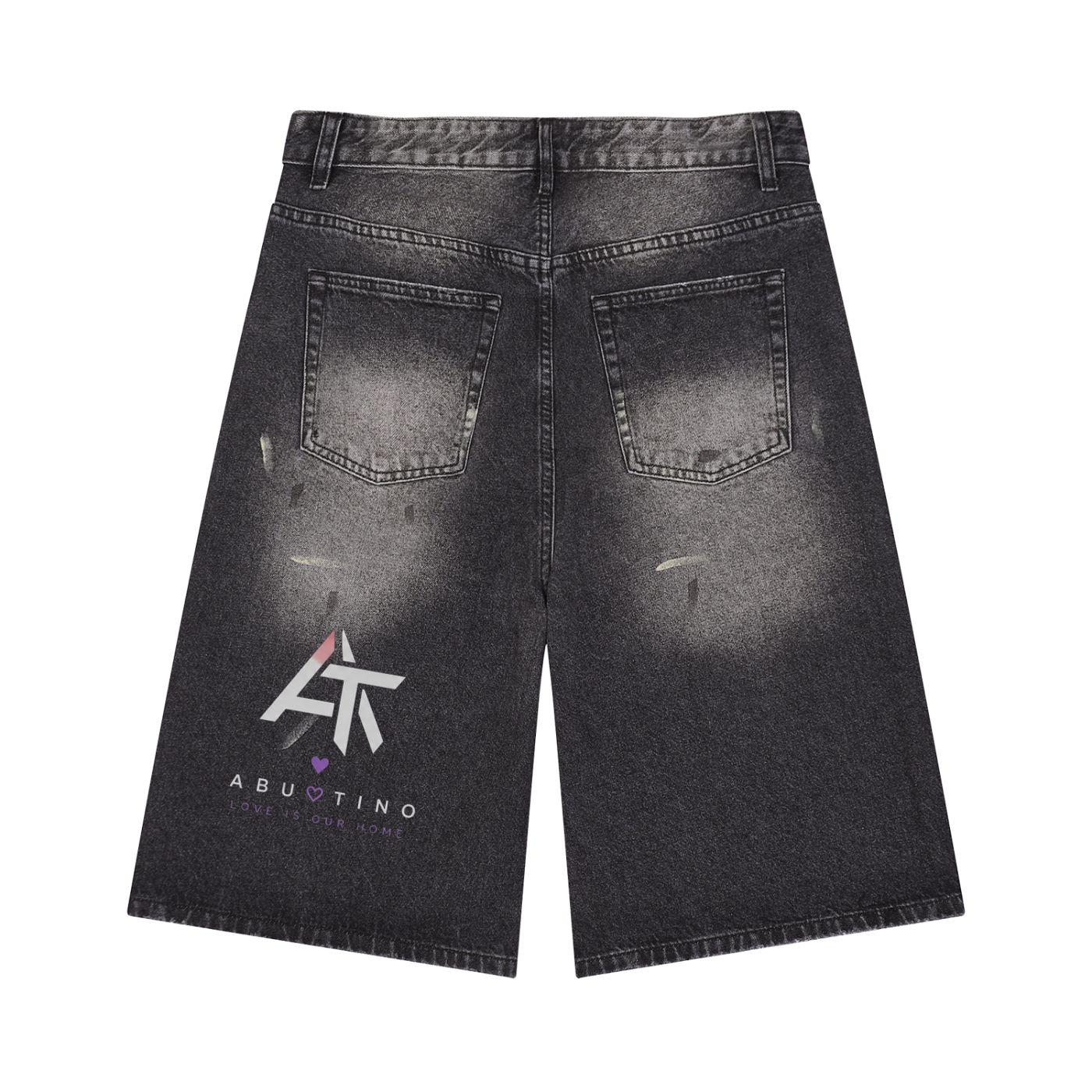 Men’s Vintage Wash Wide Leg Denim Shorts