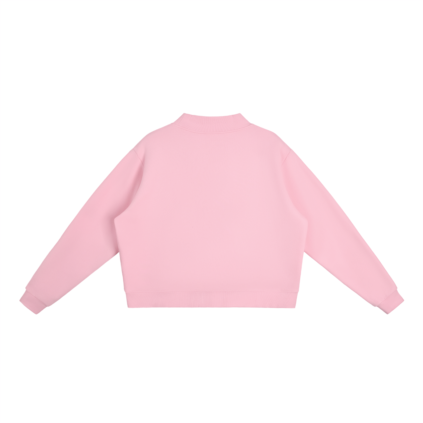 abuTino Fleece Mock-Neck Crew Sweatshirt