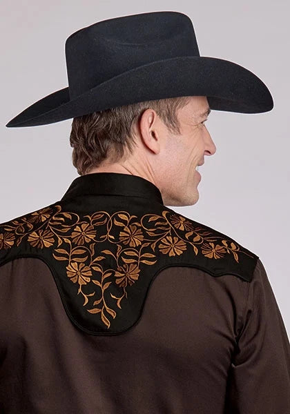 Roper 2260 Old West Embroidery (Brown) - Men's Western Shirt