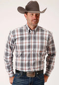 Roper 1457 Smokey Plaid (Grey) - Men's Western Shirt