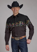 Roper 2121 Bullriders Scene (Black) - Men's Western Shirt