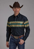 Roper 2120 Aztec Border (Navy) - Men's Western Shirt