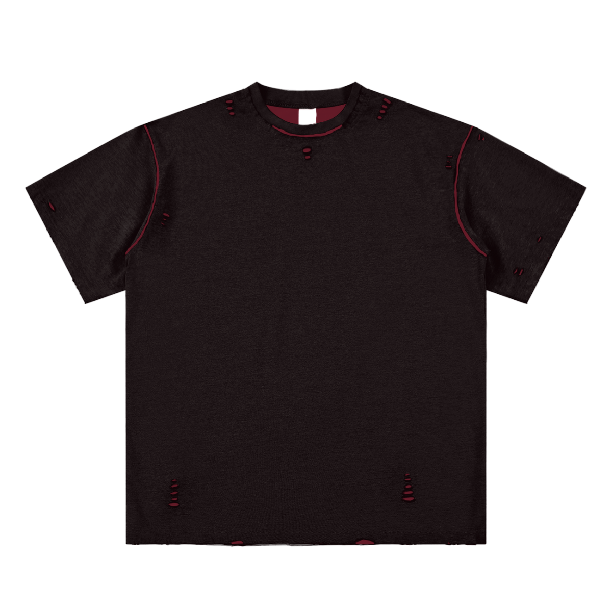 Hand-frayed Reversible T-shirt