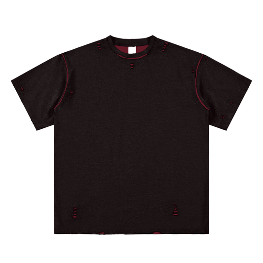 Hand-frayed Reversible T-shirt