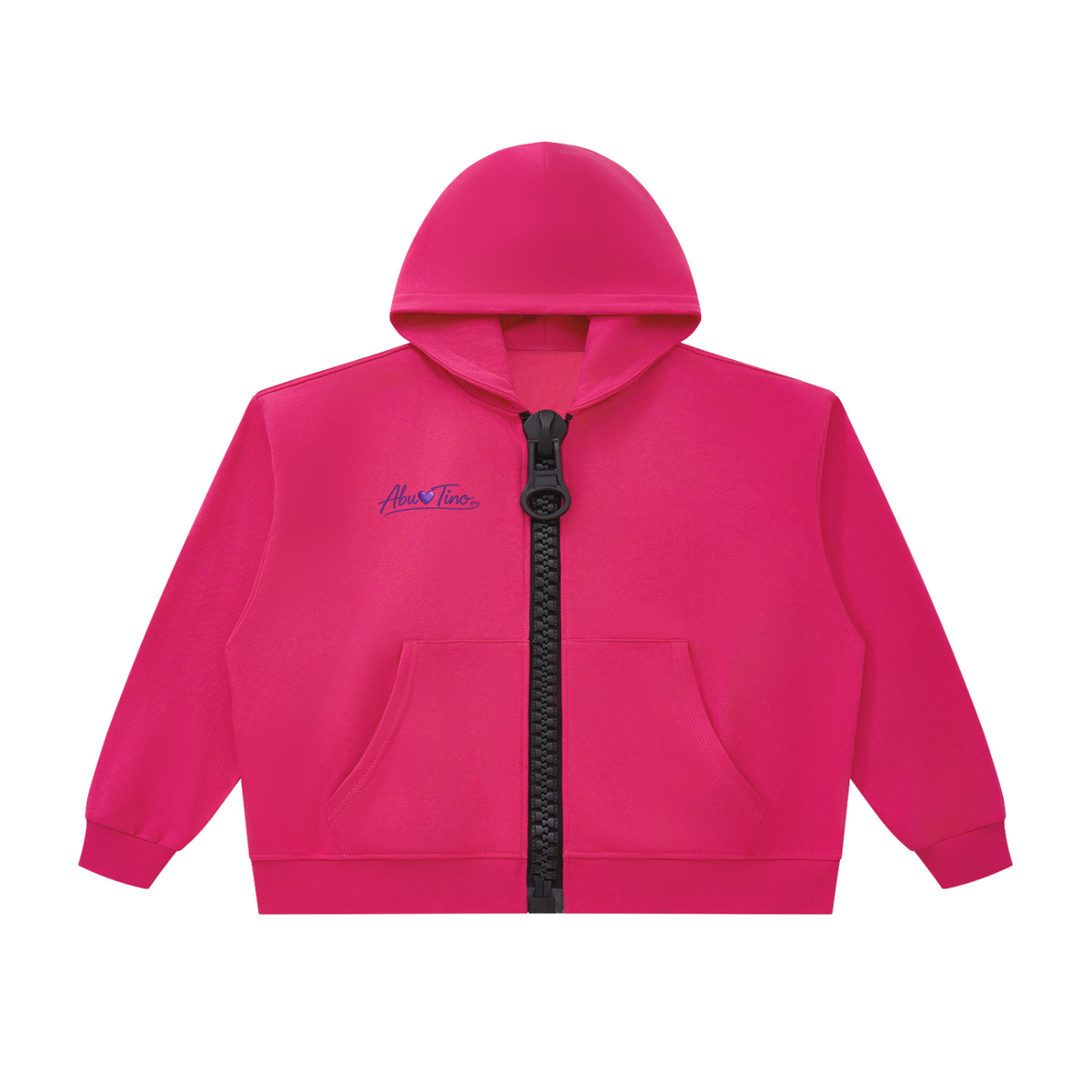 Oversized Chunky-Zip Boxy Hoodie
