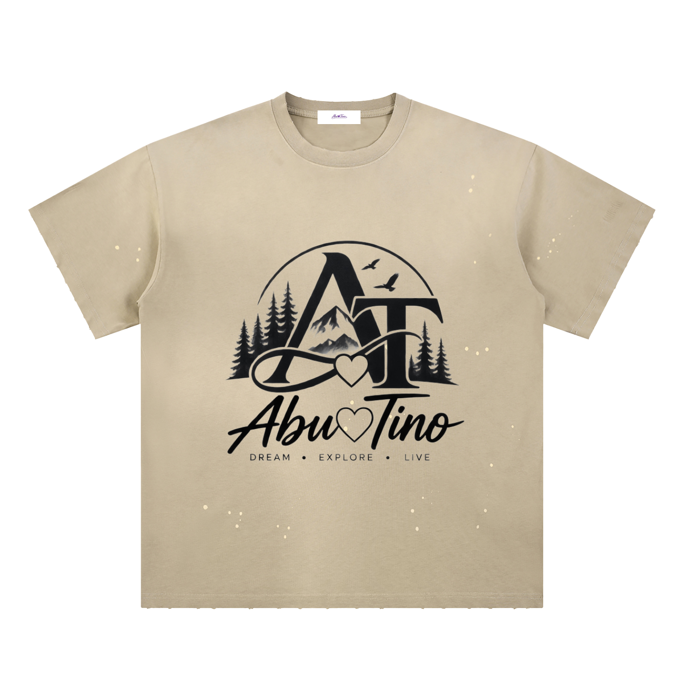 Hand-Frayed Sunfade Paint Splatter T-Shirt