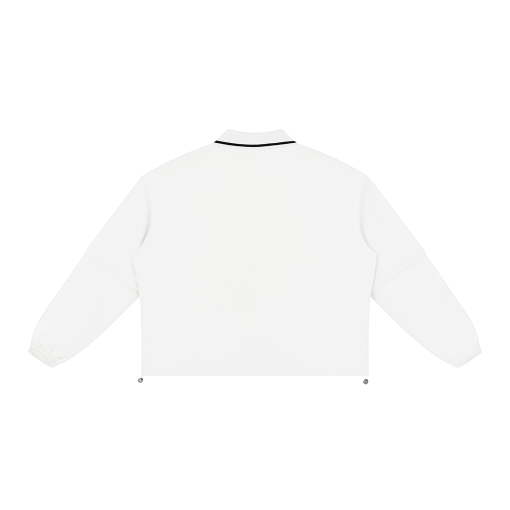 Boxy Collared Detachable Sweatshirt