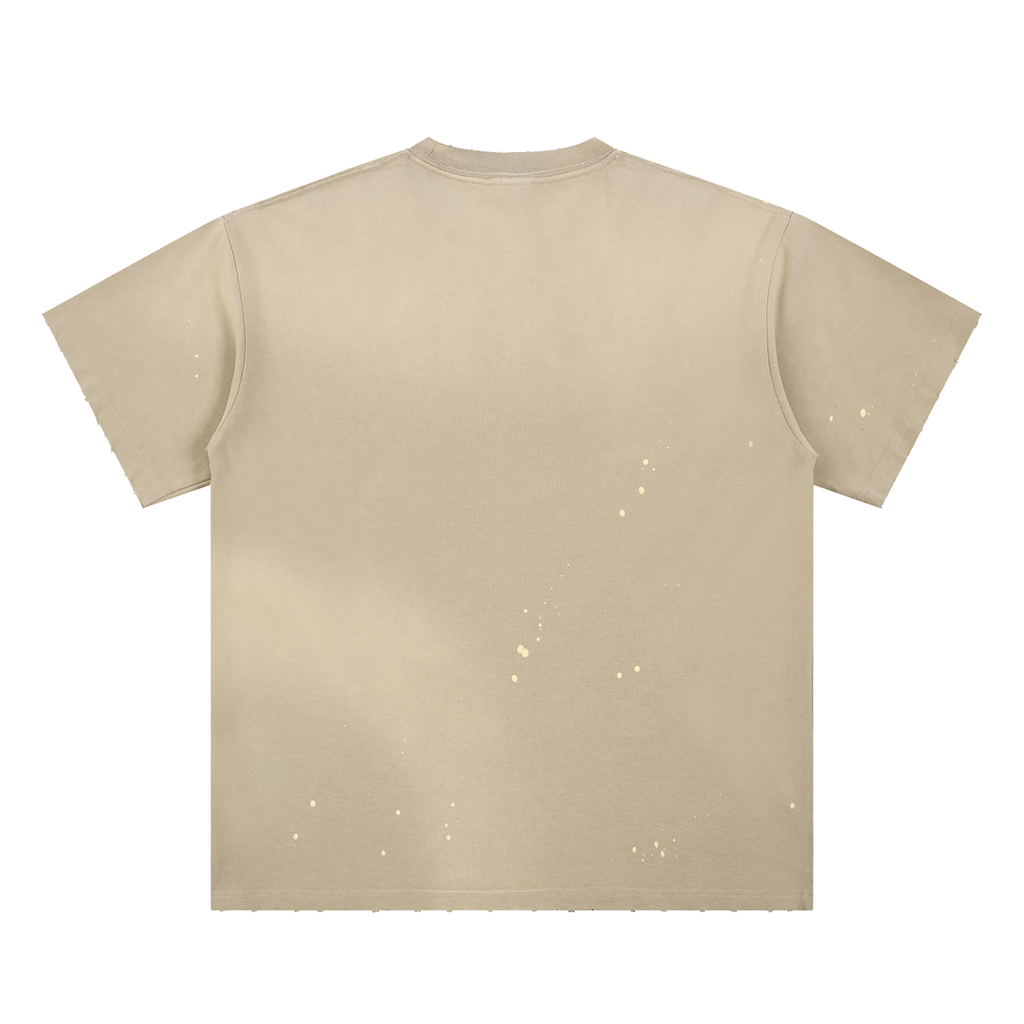 Hand-Frayed Sunfade Paint Splatter T-Shirt