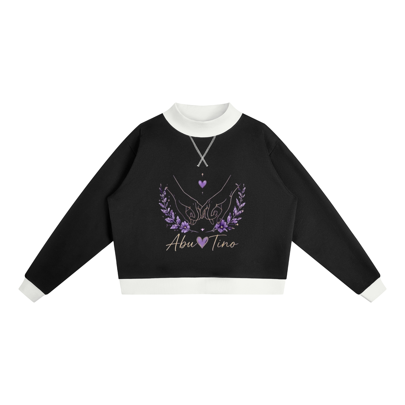 Women’s Mock Neck Crewneck Sweatshirt