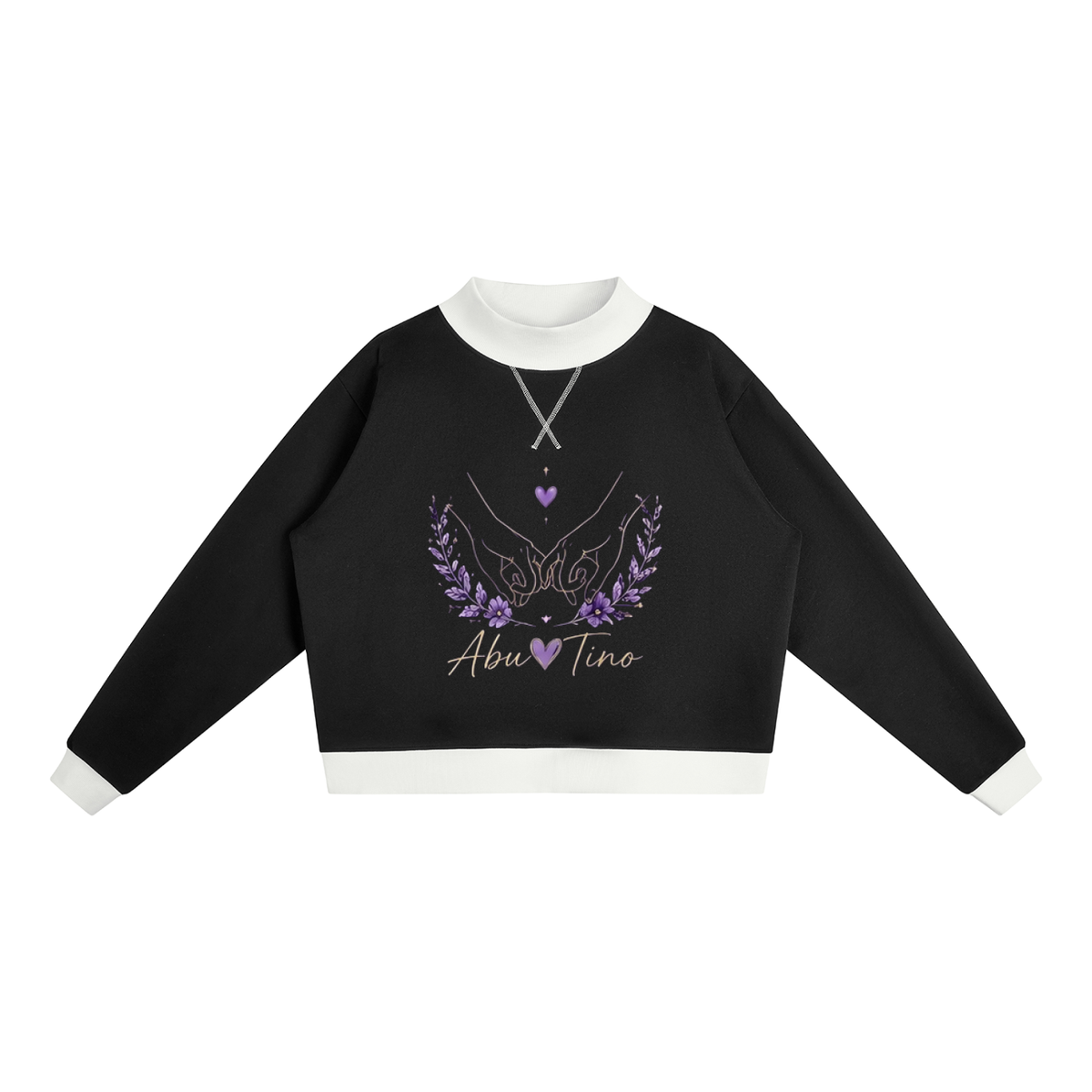 Women’s Mock Neck Crewneck Sweatshirt