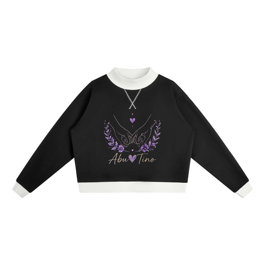 Women’s Mock Neck Crewneck Sweatshirt