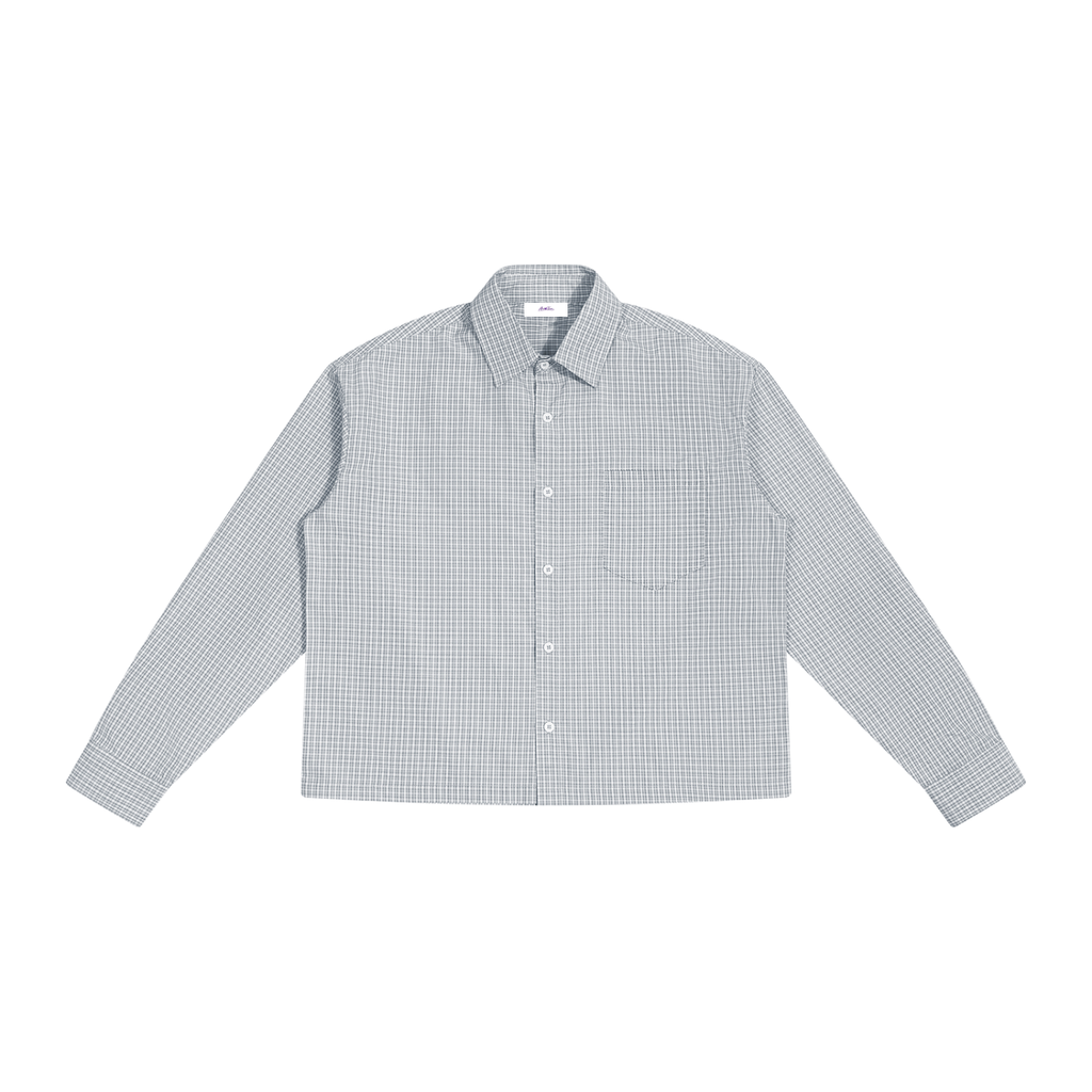 Boxy Plaid Long Sleeve Shirt
