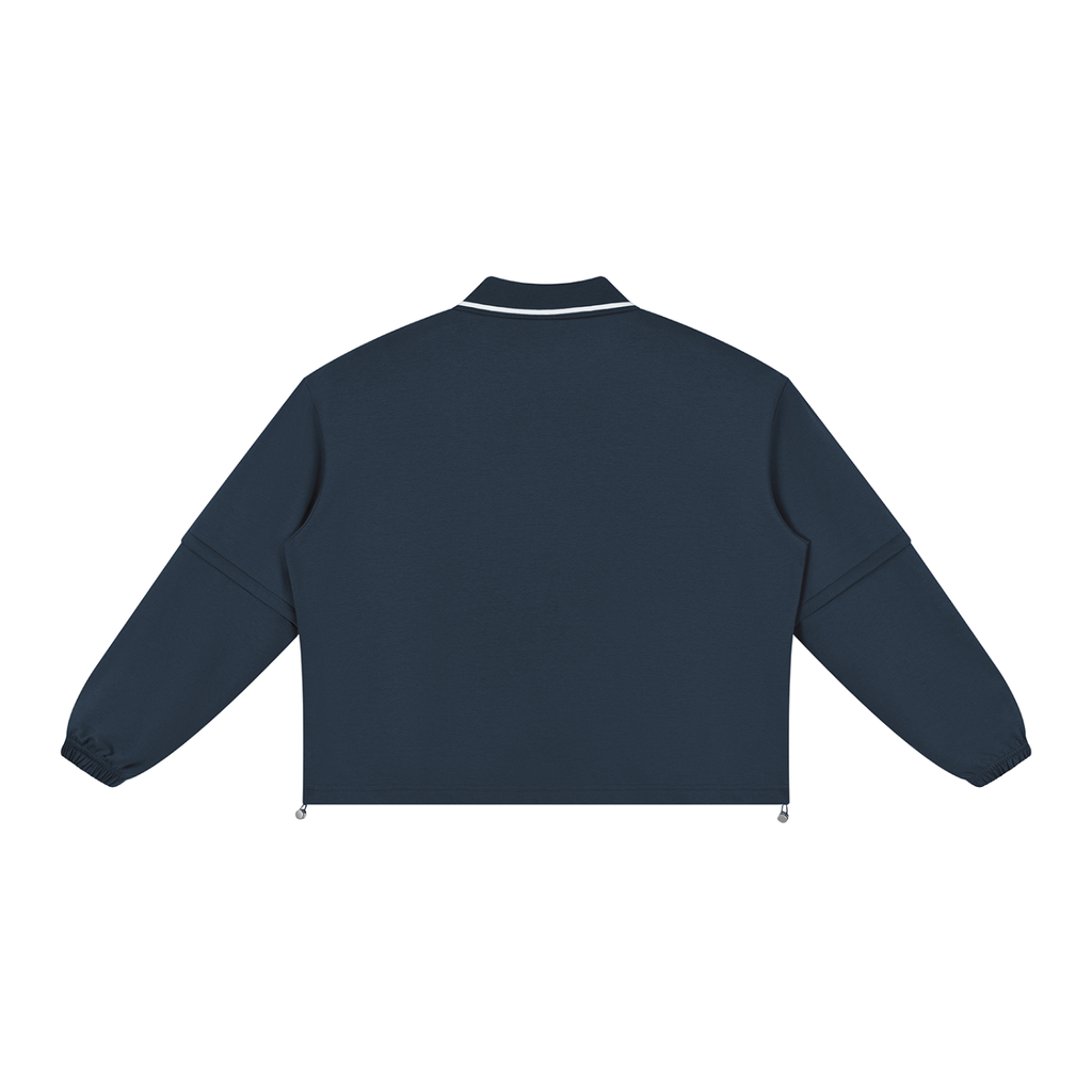 Boxy Collared Detachable Sweatshirt