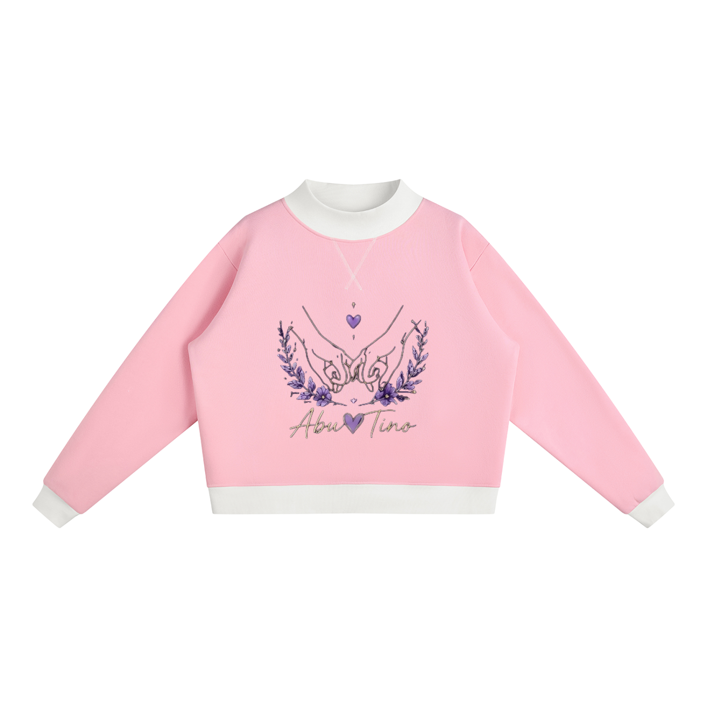 Women’s Mock Neck Crewneck Sweatshirt
