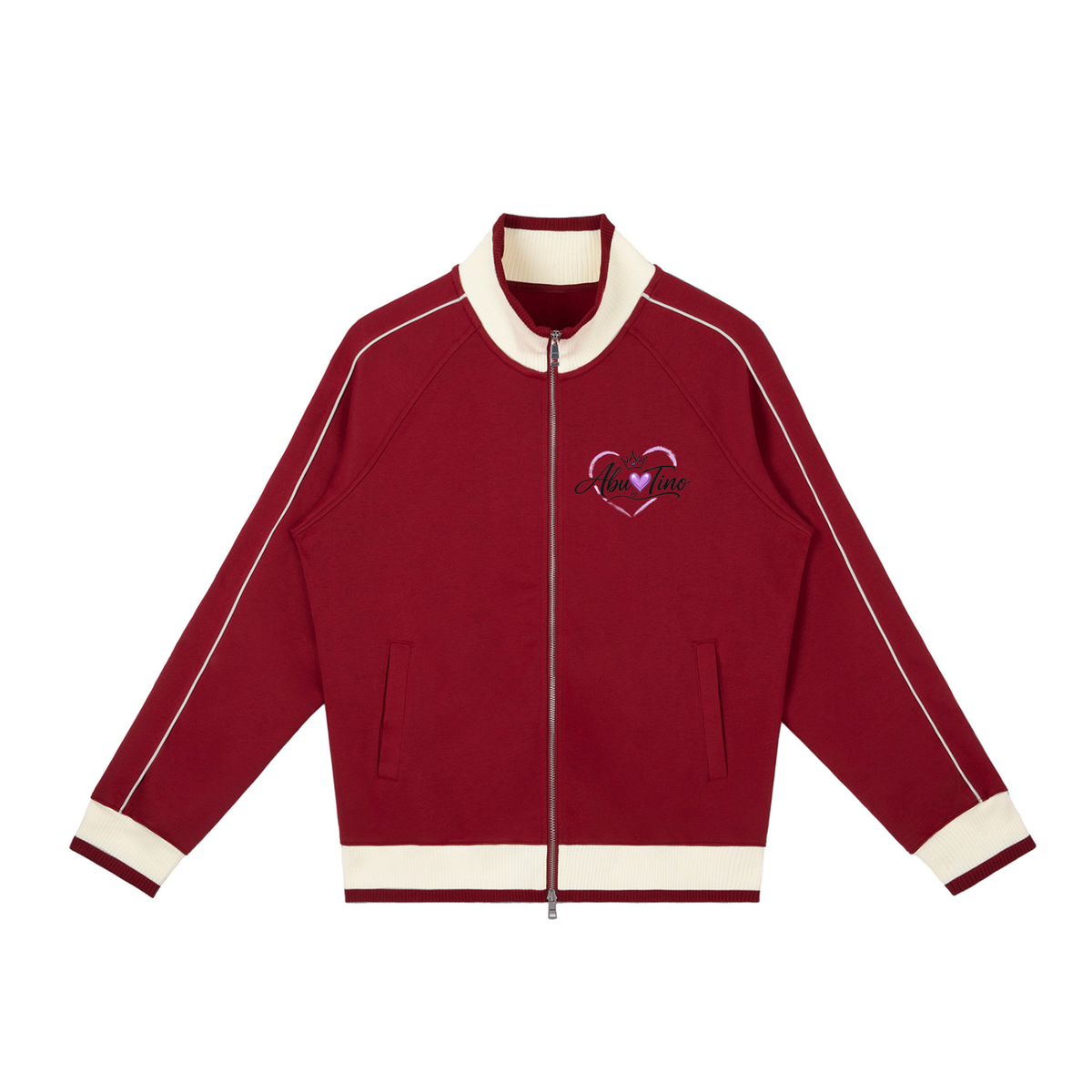 Color Block Raglan Sleeve Zip Track Jacket