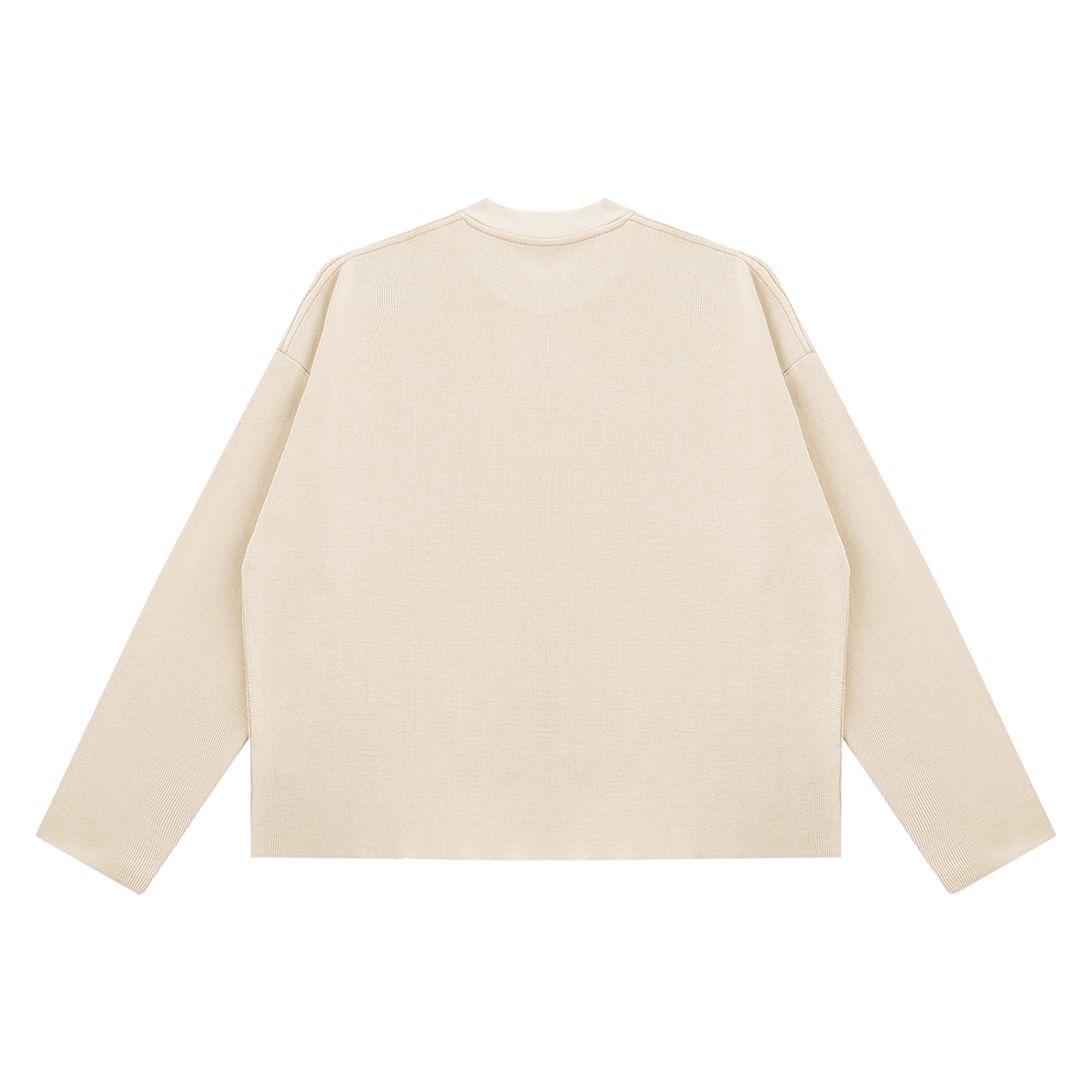Vintage Wash Boxy  Waffle Raw Edge T-Shirt