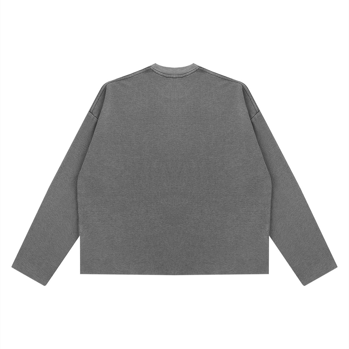 Vintage Wash Boxy  Waffle Raw Edge T-Shirt
