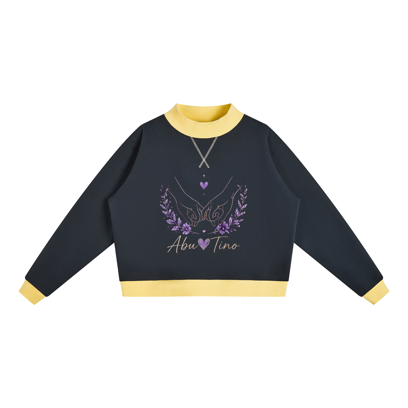 Women’s Mock Neck Crewneck Sweatshirt