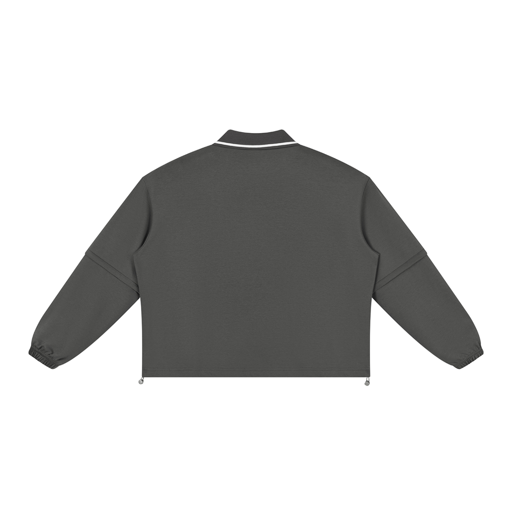 Boxy Collared Detachable Sweatshirt