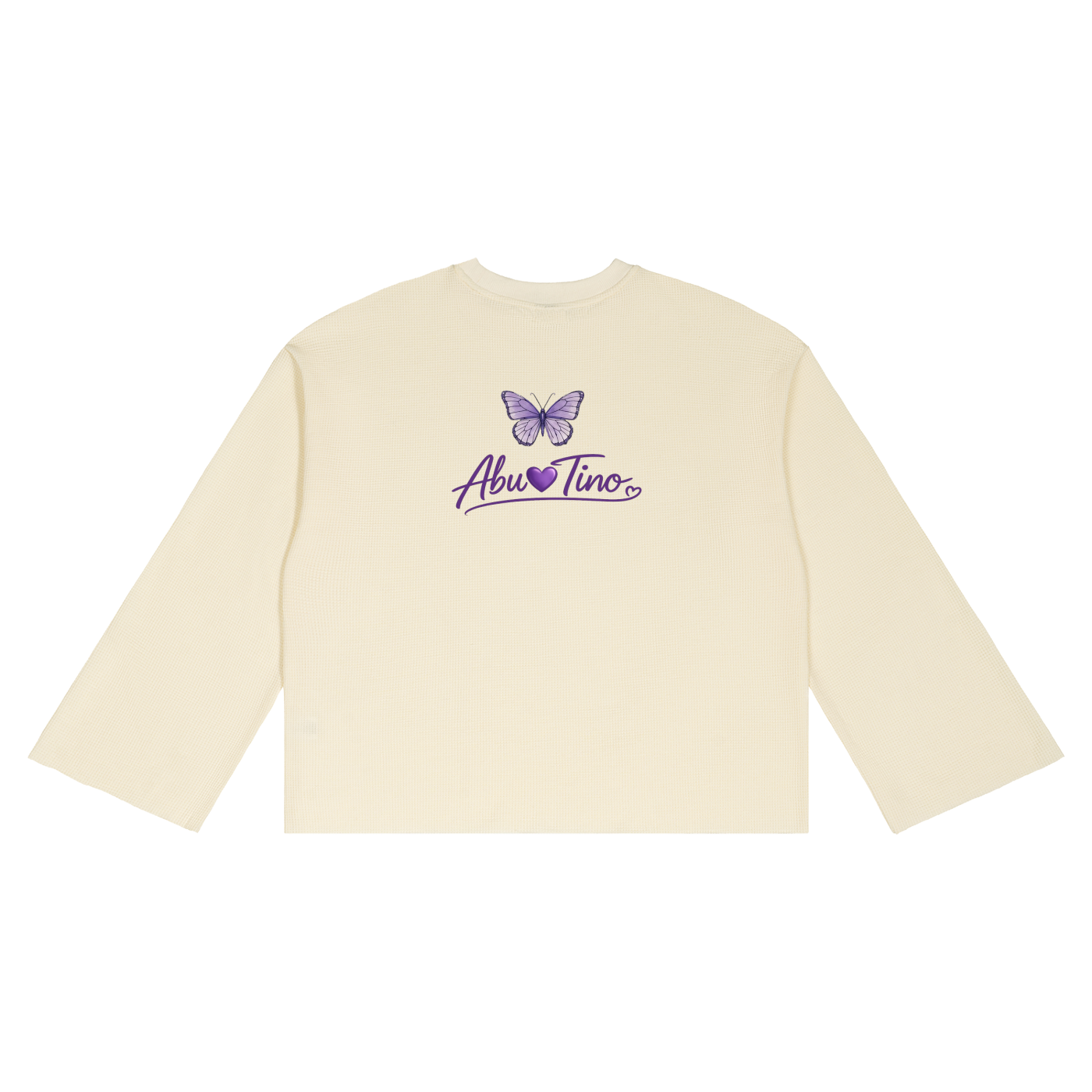 Women Waffle Raw Edge T-Shirt