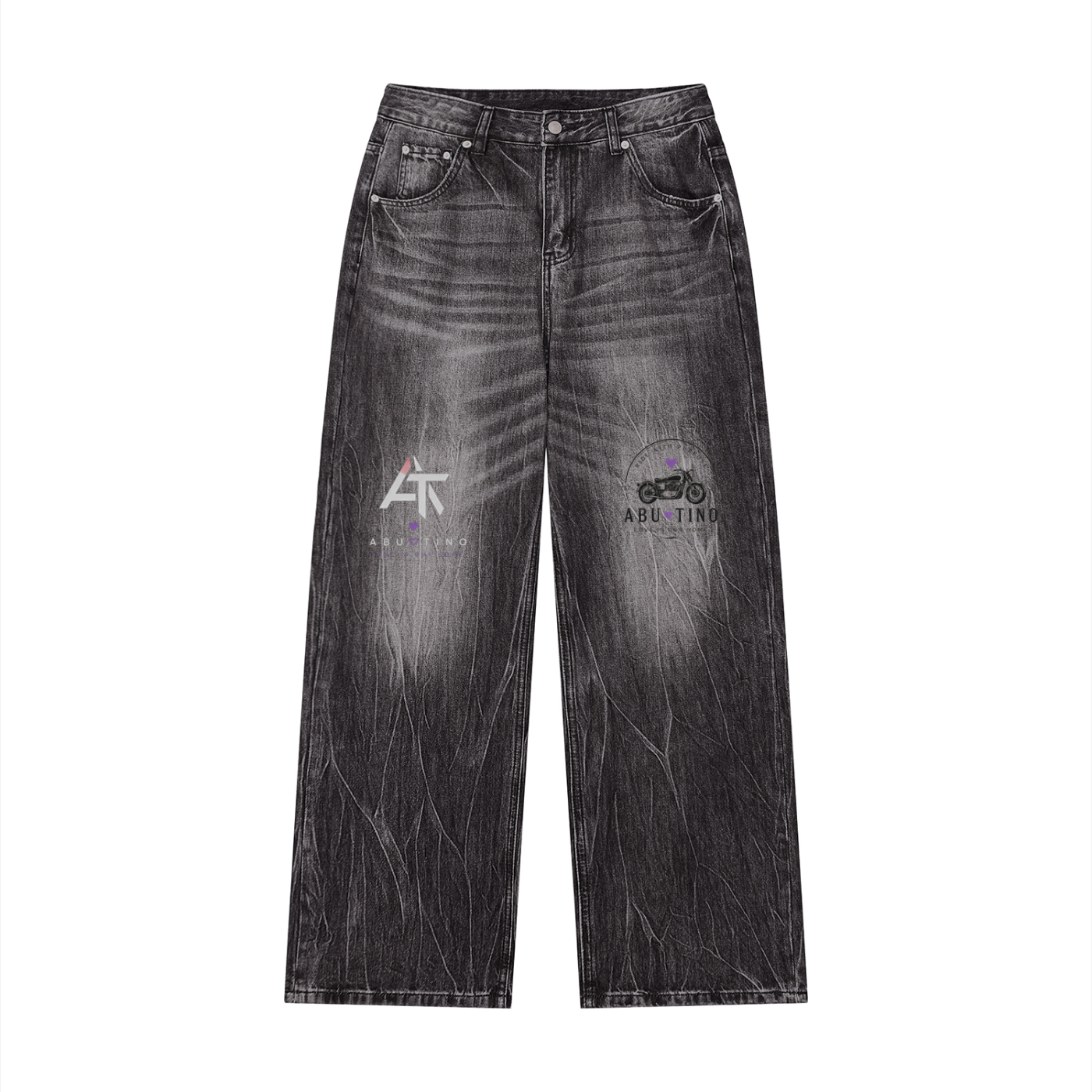 Men’s Vintage Wash Wide Leg Jeans