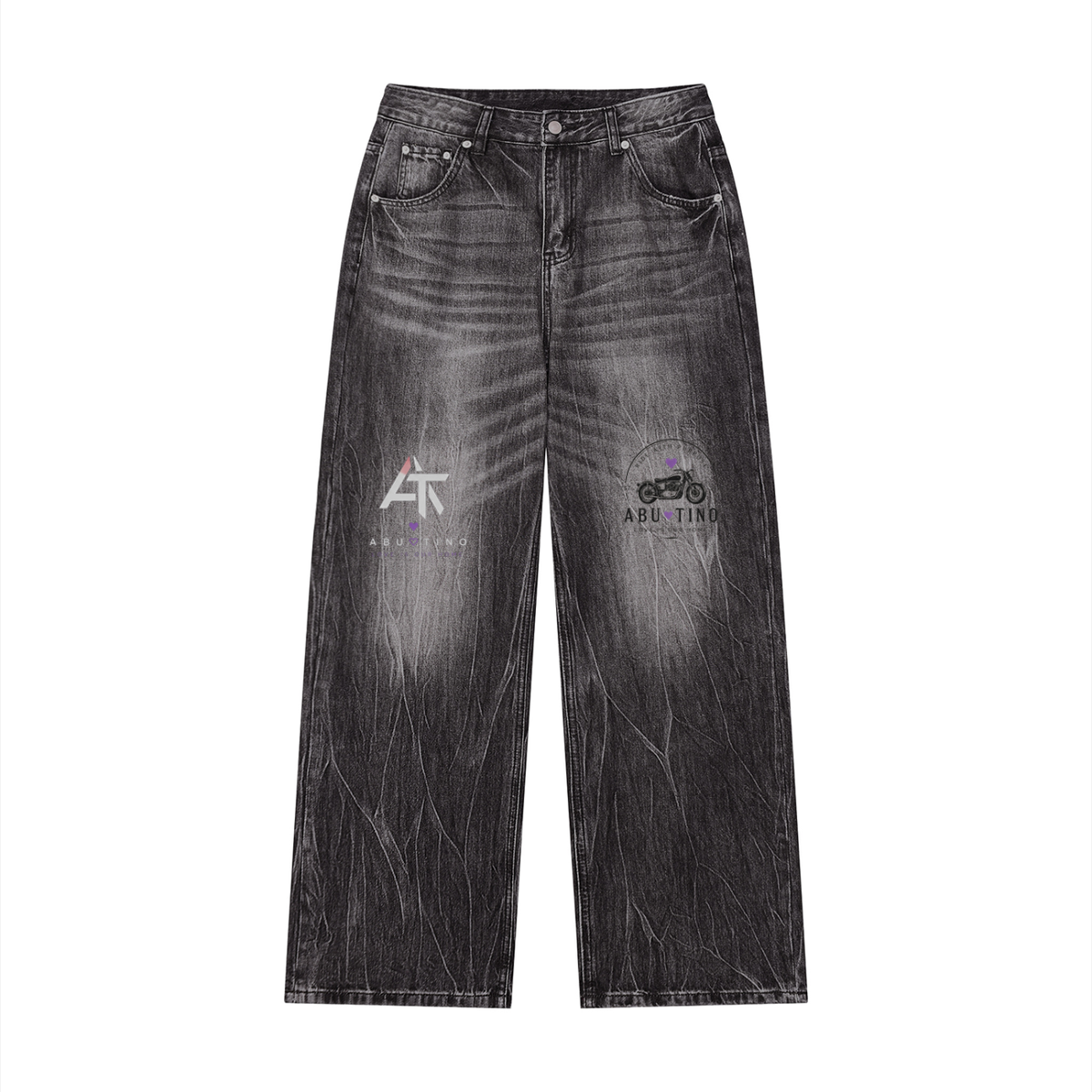 Men’s Vintage Wash Wide Leg Jeans