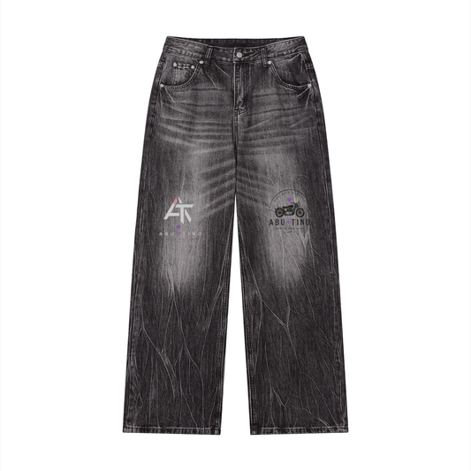 Men’s Vintage Wash Wide Leg Jeans