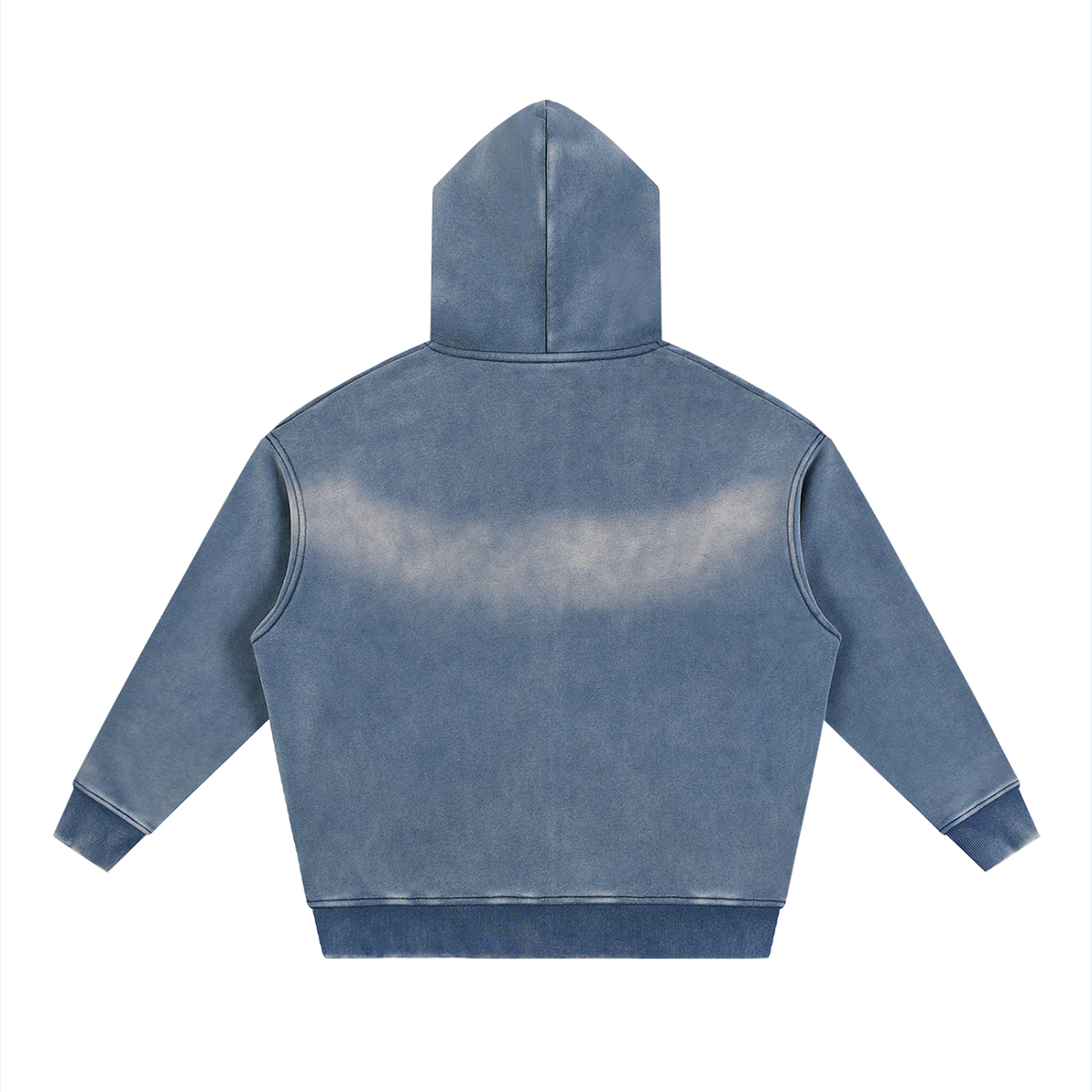 Sunfade Two-way Zipper Boxy Fleece Hoodie