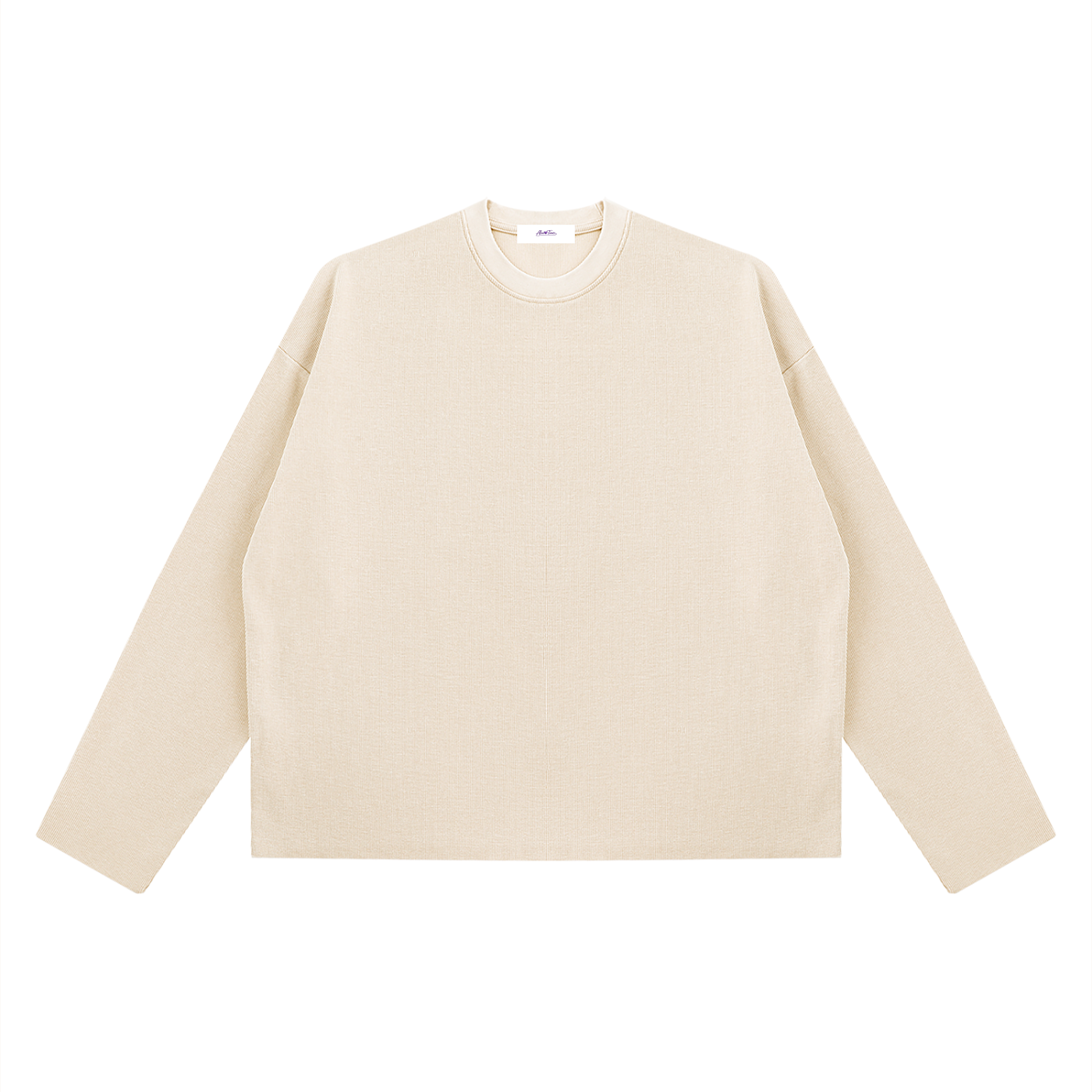 Vintage Wash Boxy  Waffle Raw Edge T-Shirt