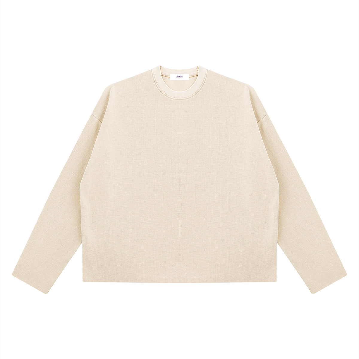 Vintage Wash Boxy  Waffle Raw Edge T-Shirt