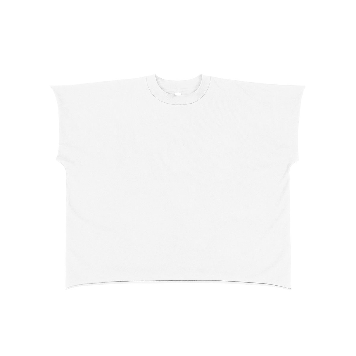 Raw Edge Boxy Non-Shrink T-Shirt