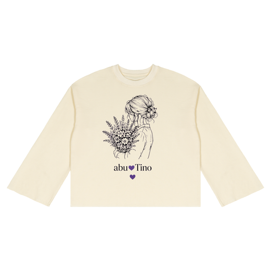 Women Waffle Raw Edge T-Shirt