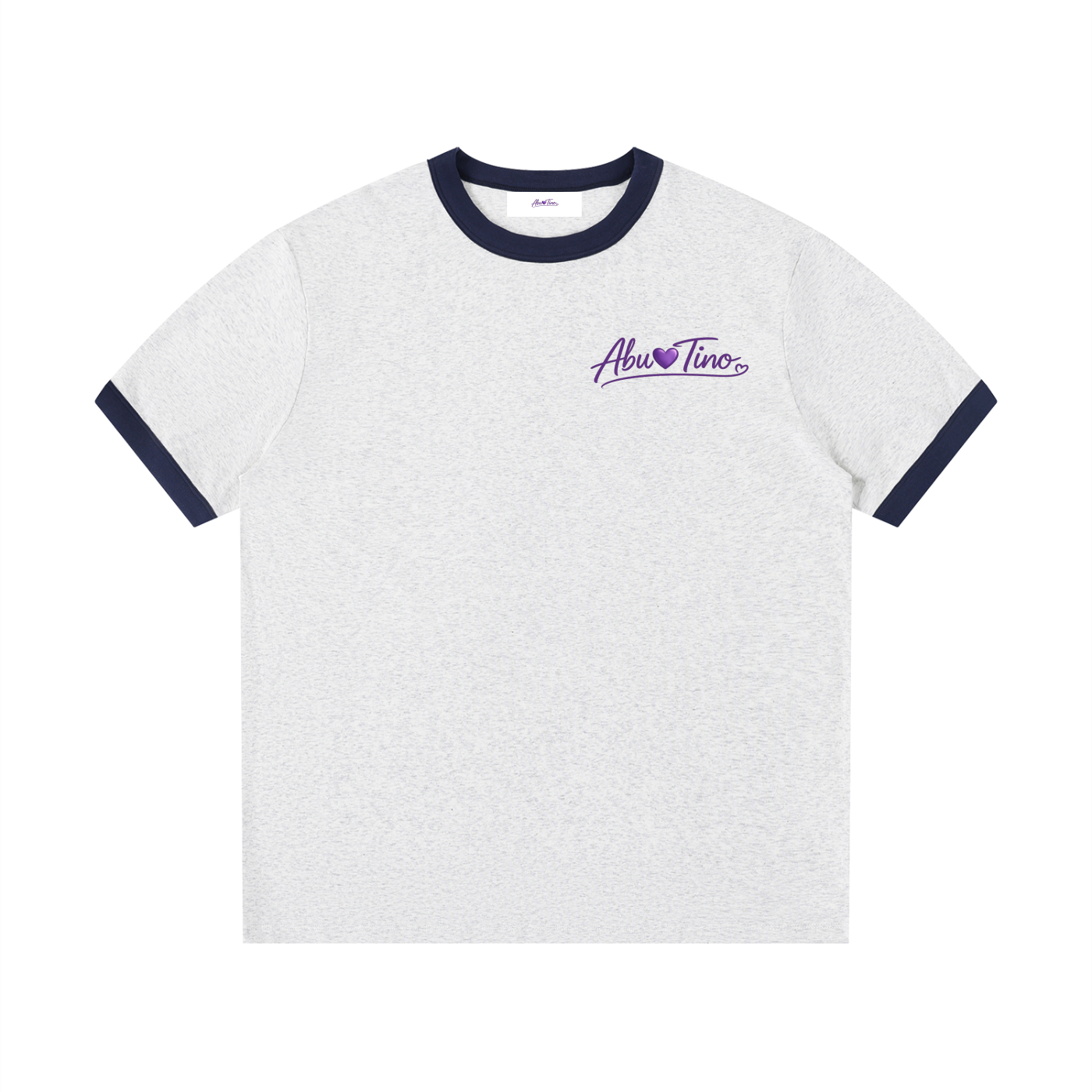 Contrast Edge Ribbed Crewneck T-Shirt