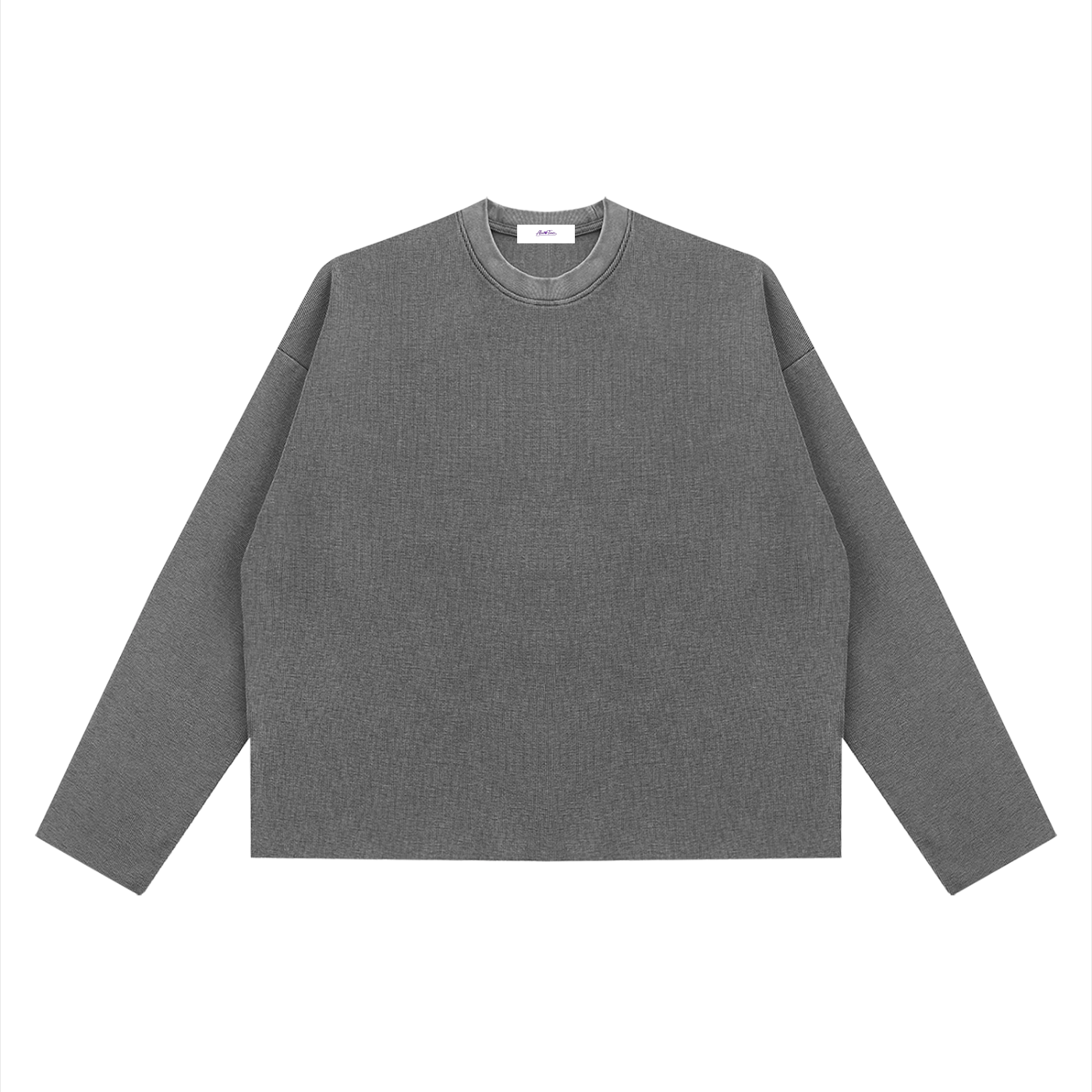 Vintage Wash Boxy  Waffle Raw Edge T-Shirt