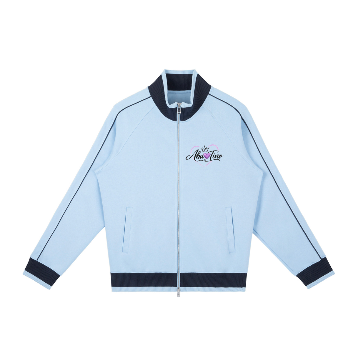 Color Block Raglan Sleeve Zip Track Jacket