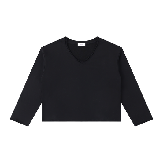 Women's Raw Hem Long Sleeve T-Shirt