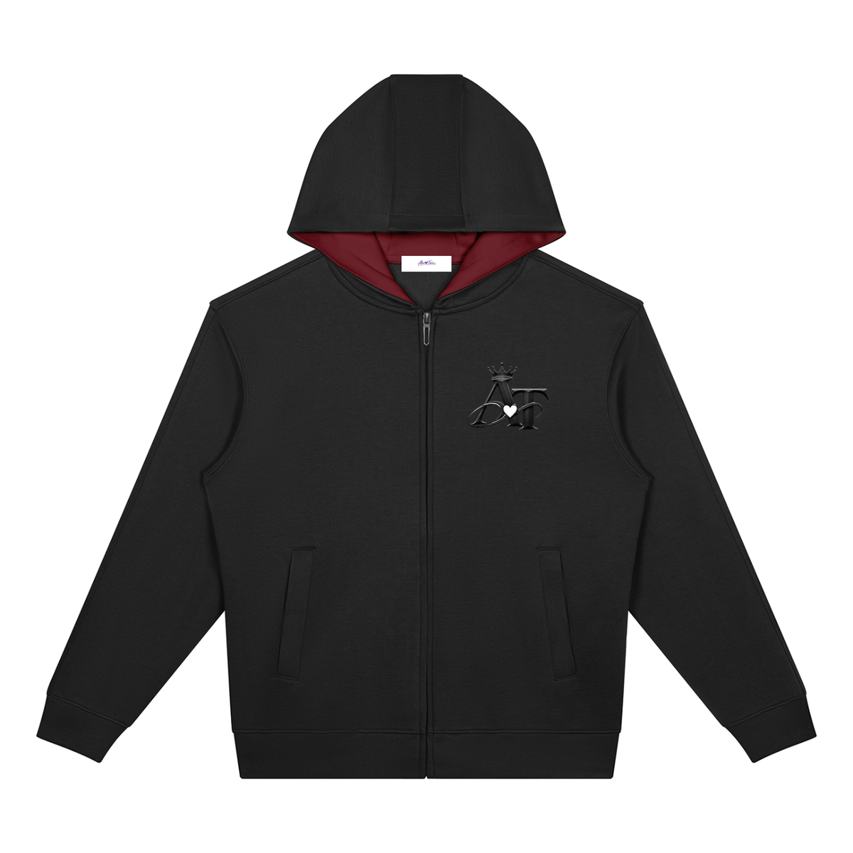 Drop Shoulder Full Zip Hoodie