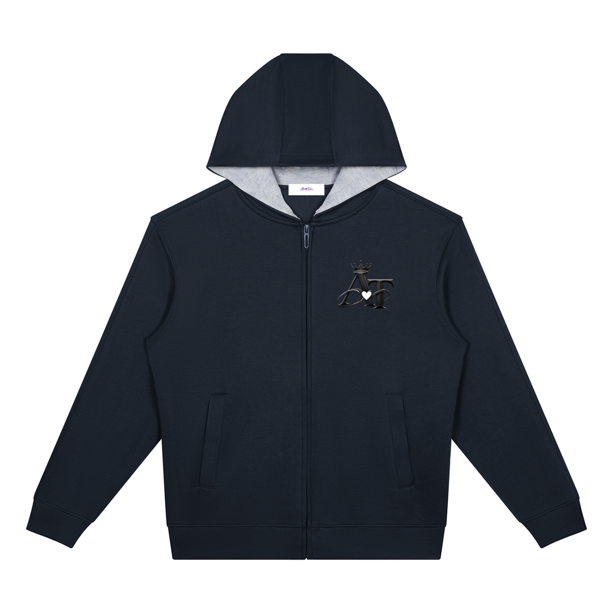 Drop Shoulder Full Zip Hoodie