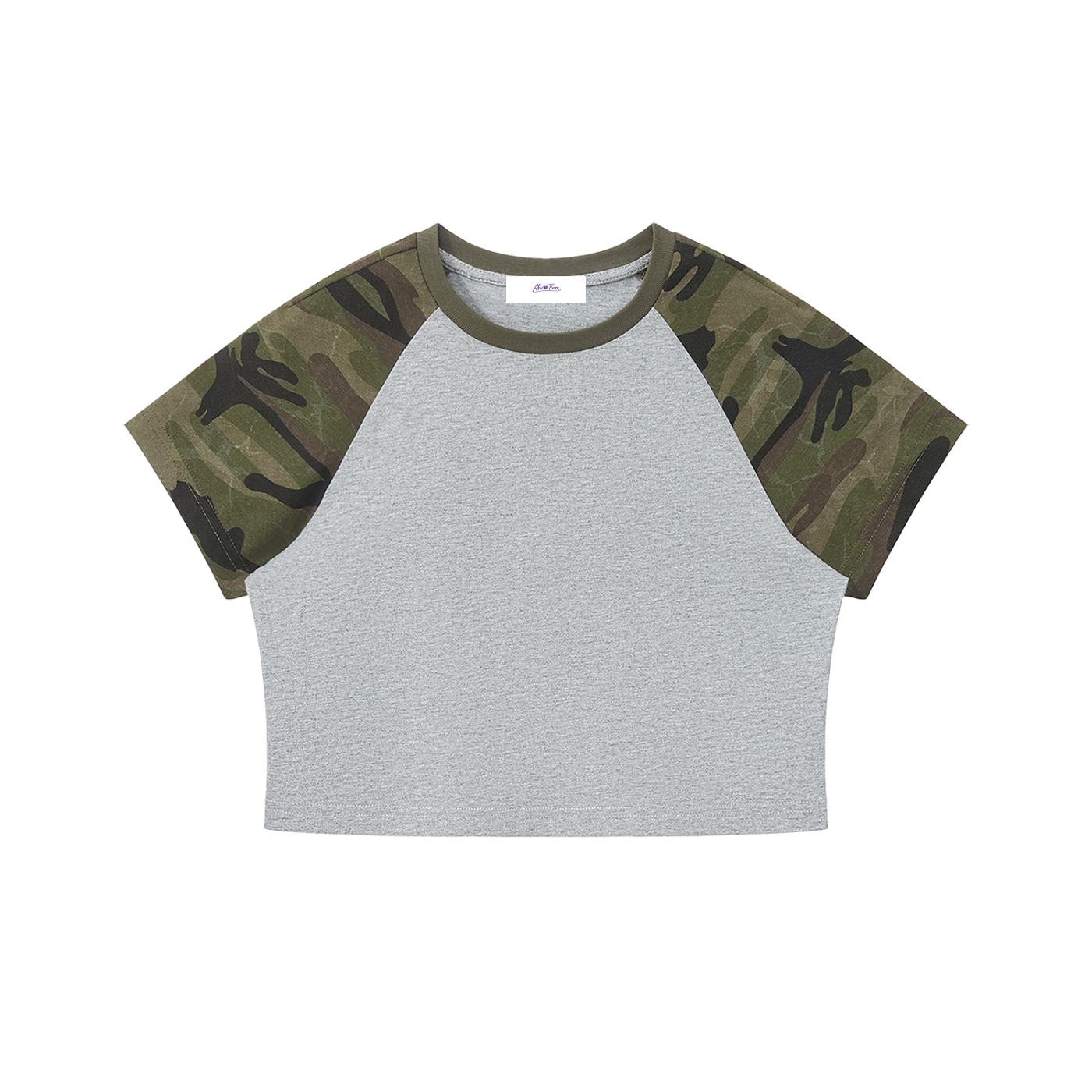 Women’s Camo Raglan Crop T-Shirt