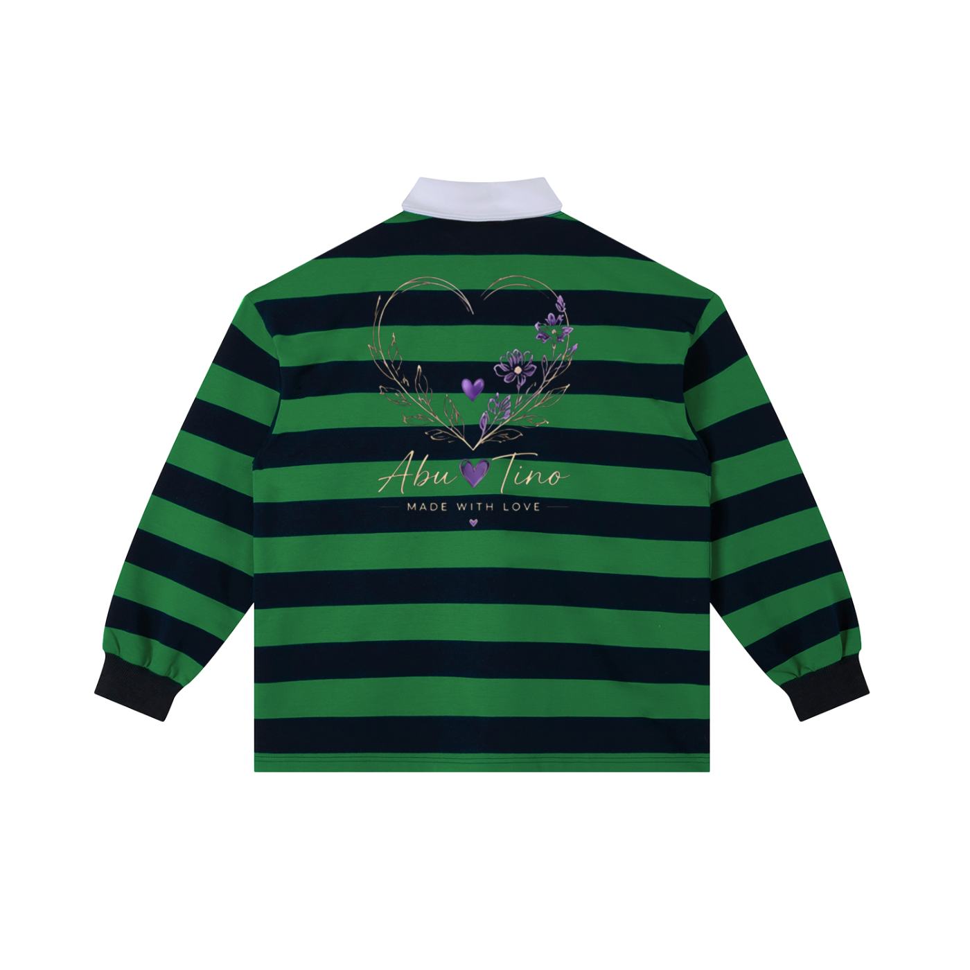 AbuTino Block Stripe Polo Shirt
