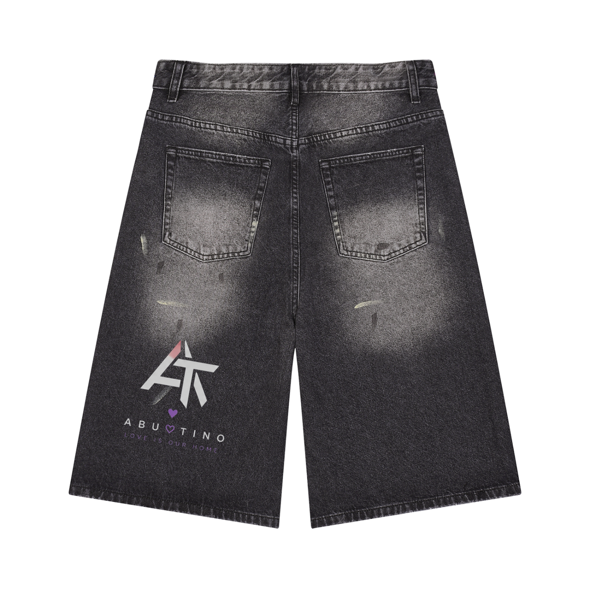 Men’s Vintage Wash Wide Leg Denim Shorts