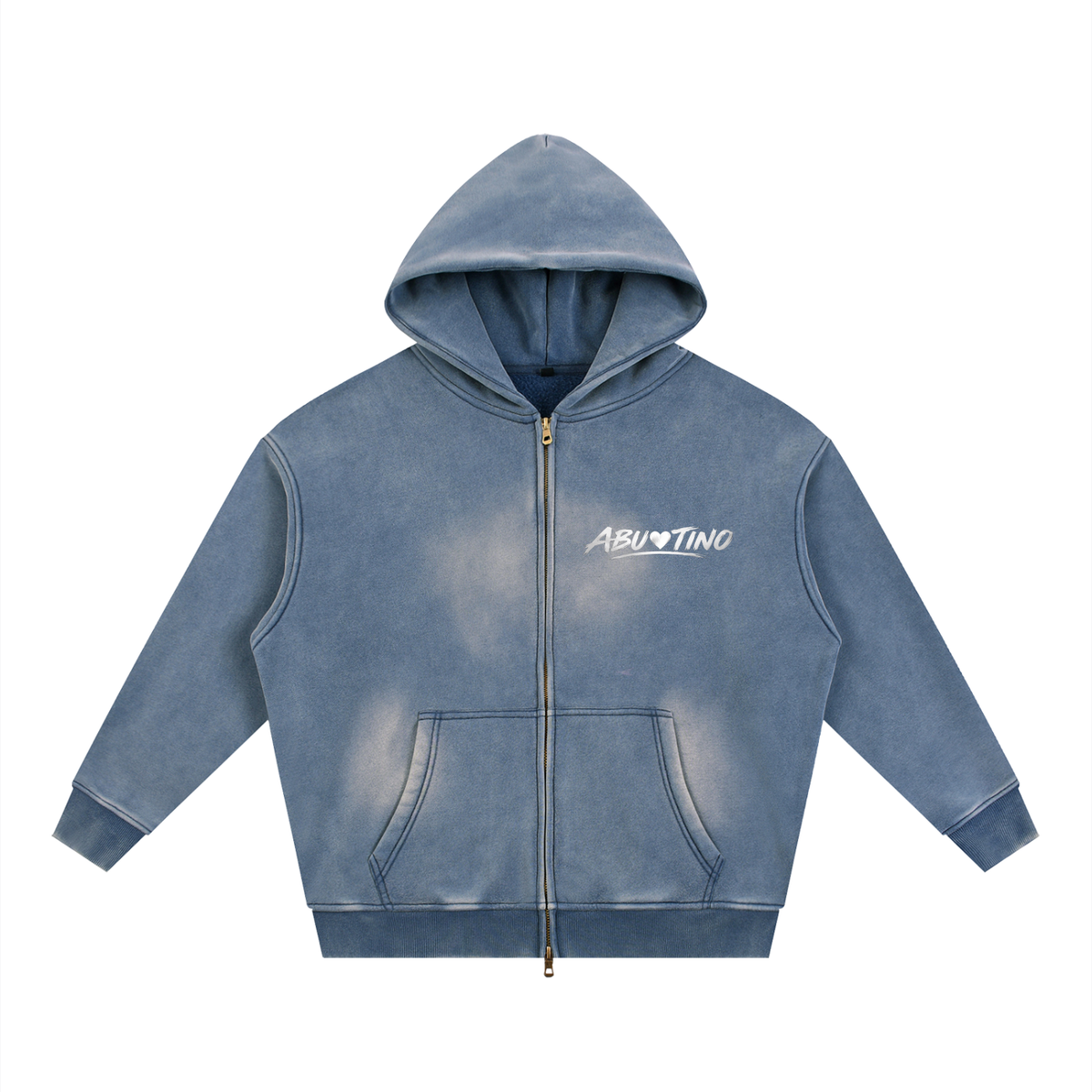 Sunfade Two-way Zipper Boxy Fleece Hoodie