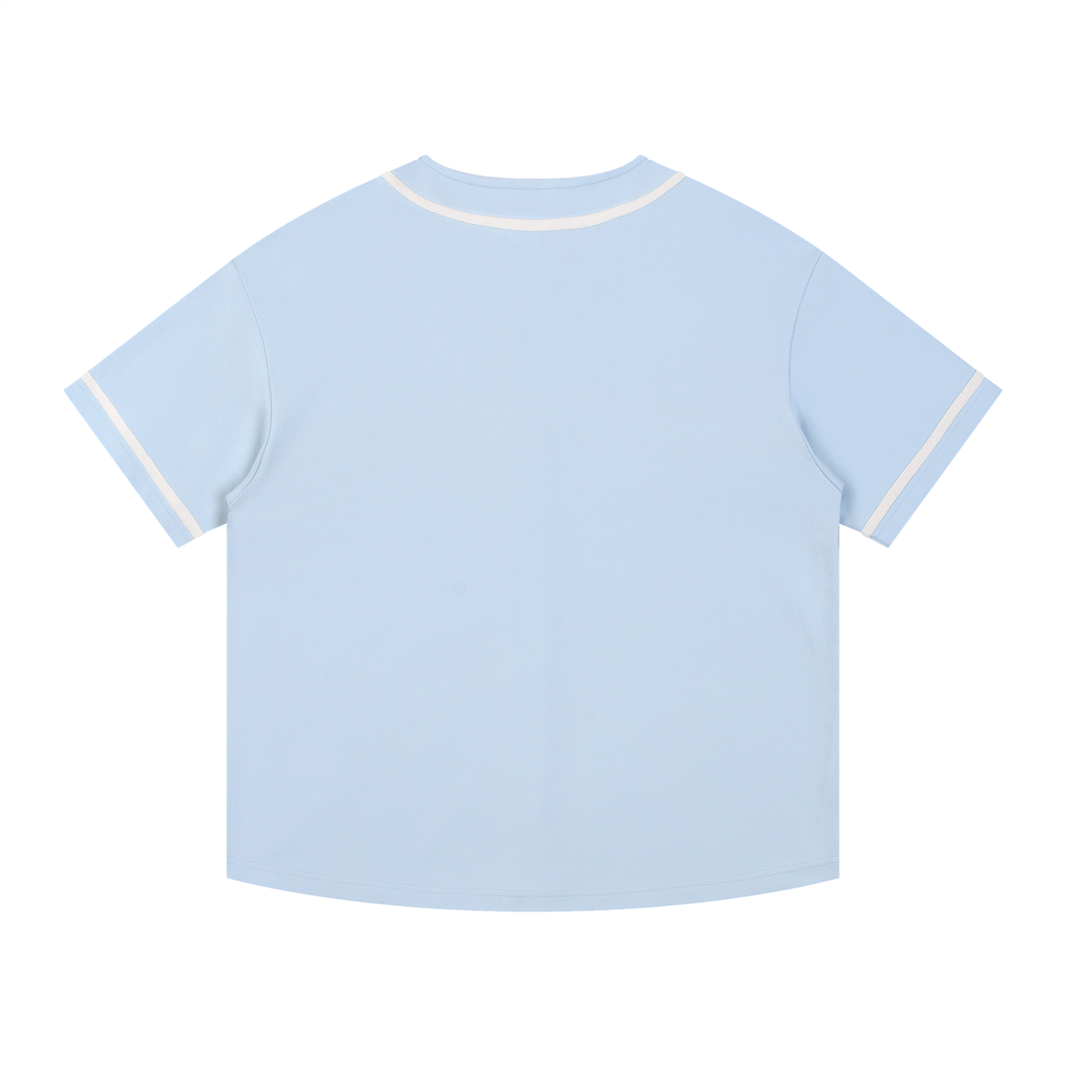 Contrast Piped Button-Up Jersey