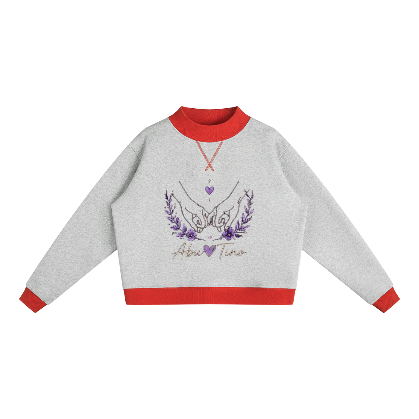 Women’s Mock Neck Crewneck Sweatshirt