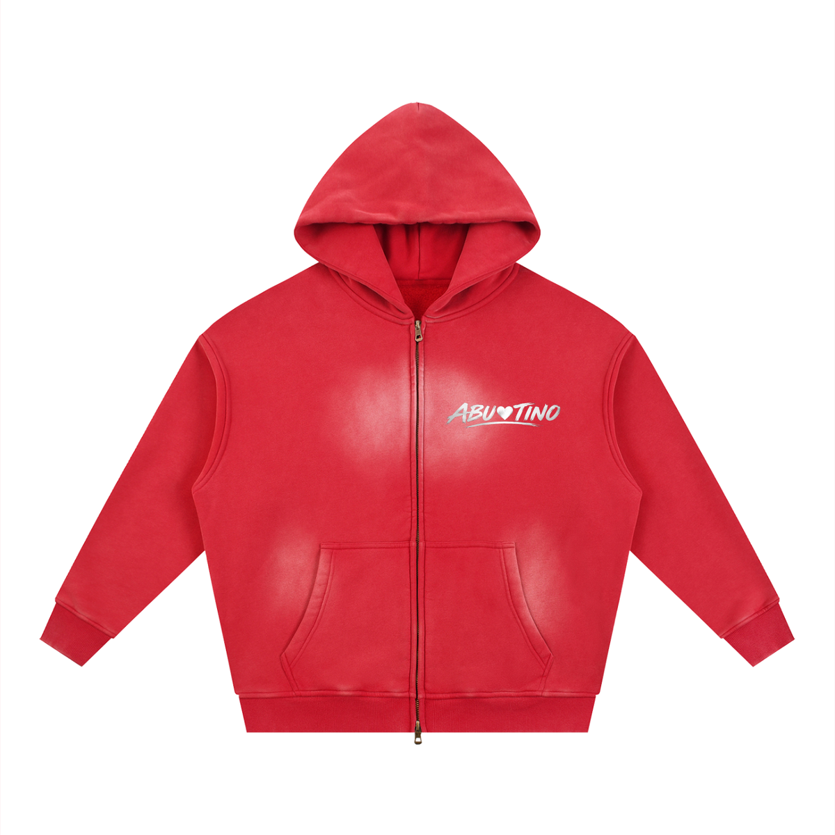 Sunfade Two-way Zipper Boxy Fleece Hoodie