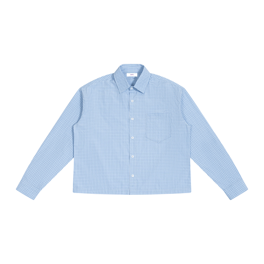 Boxy Plaid Long Sleeve Shirt