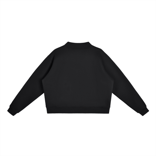 abuTino  Fleece Mock-Neck Crew Sweatshirt