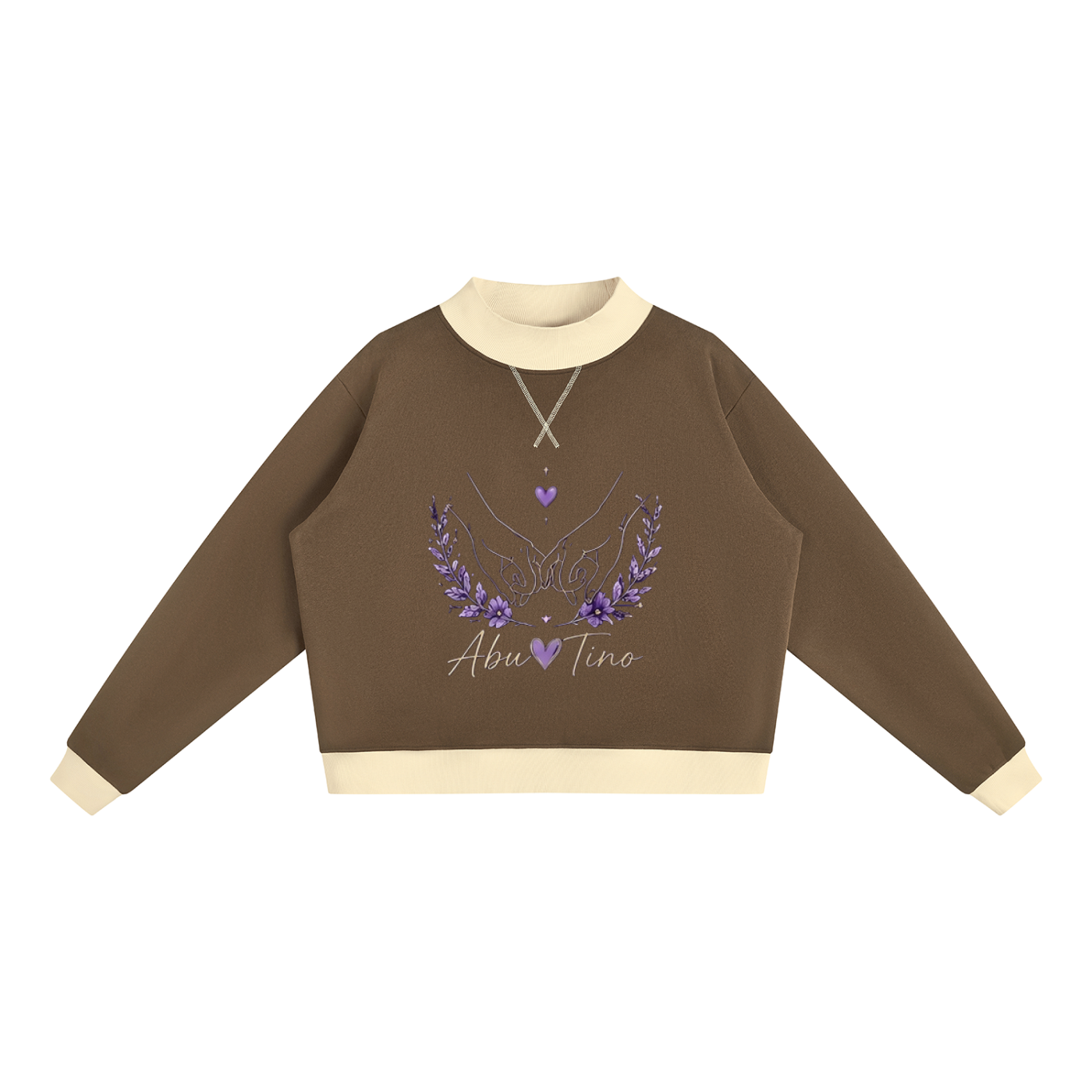 Women’s Mock Neck Crewneck Sweatshirt