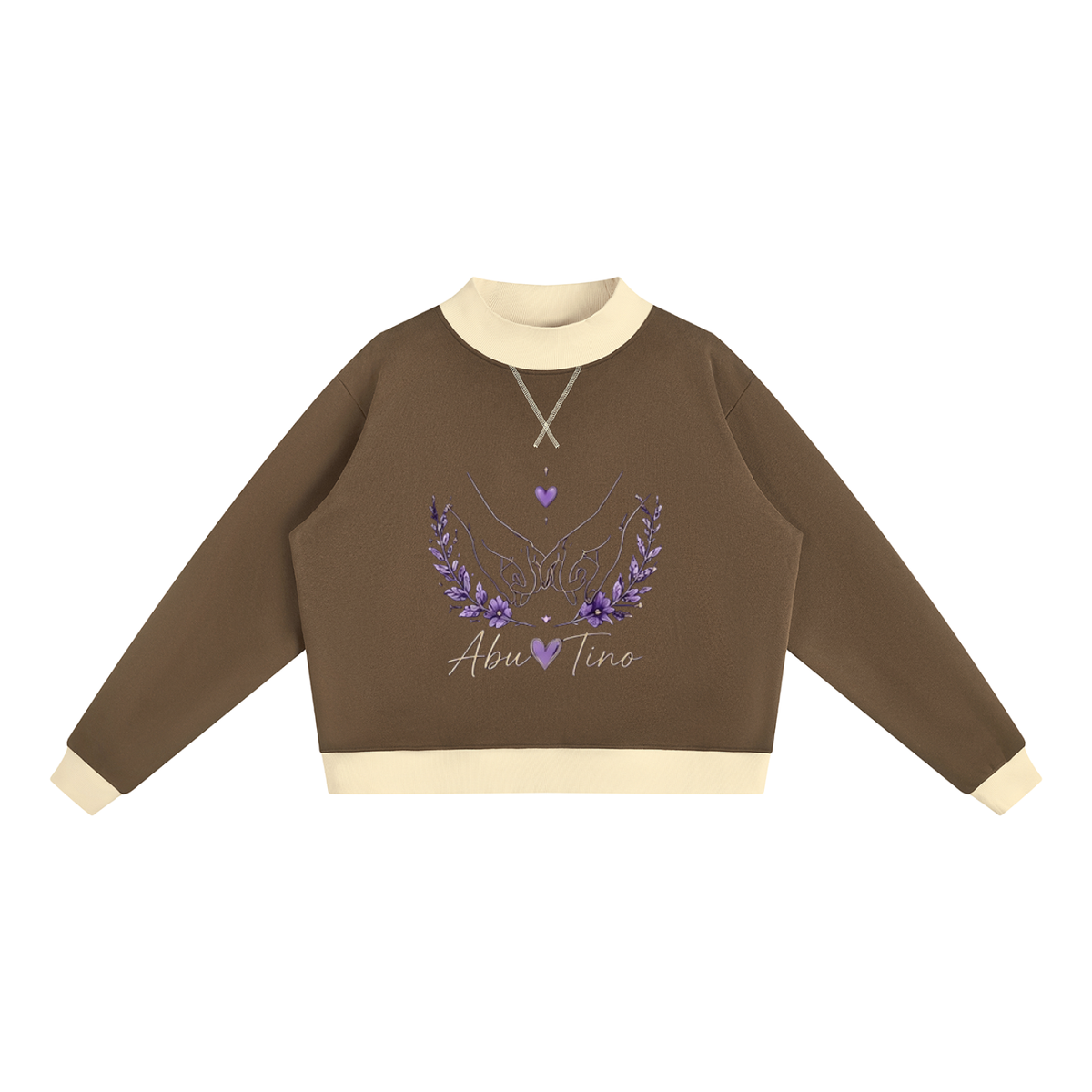 Women’s Mock Neck Crewneck Sweatshirt